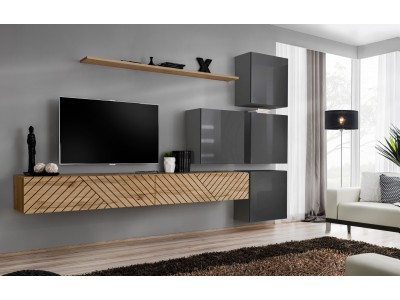 Модулна секция Switch 9 (дъб вотан/графит)